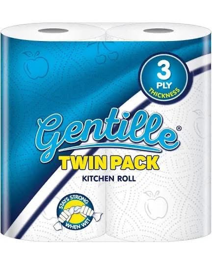 Gentille Kitchen Towel - 3 Ply - 70 Sheets - Twin Pack